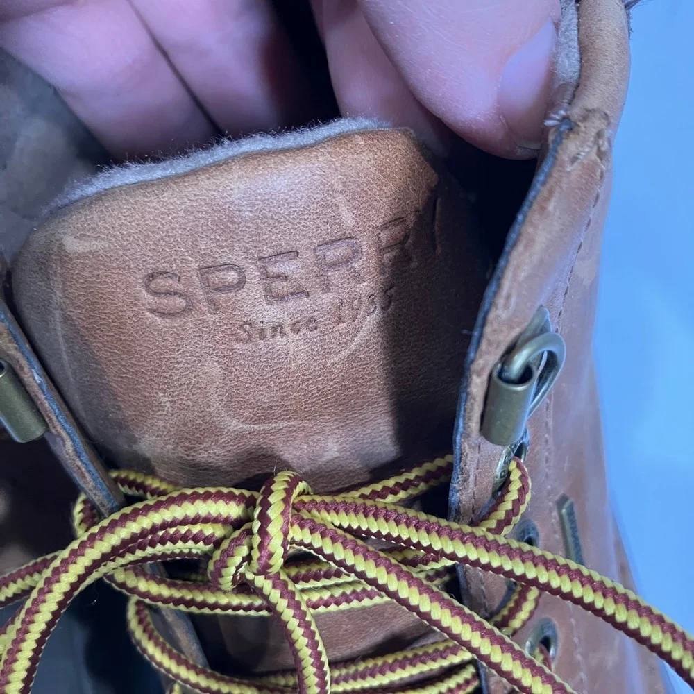 Sperry men's Avenue waterproof duck boots leather lace‎ up size 11.5 casual
